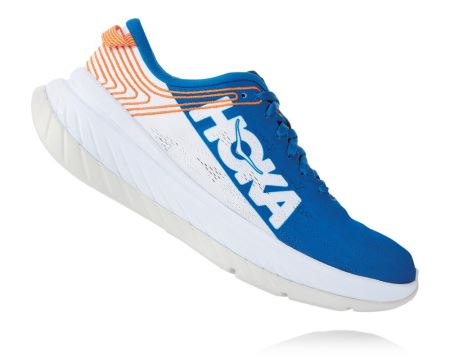 Hoka One One Carbon X - Tenis Corrida Estrada Homem Azul Marinho / Branco | PT-Ja3ZF5d